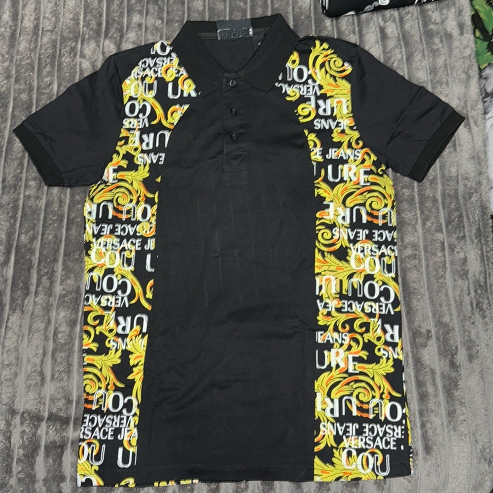 Men's Versace Jeans Polo T-Shirt medium Size half Sleeve